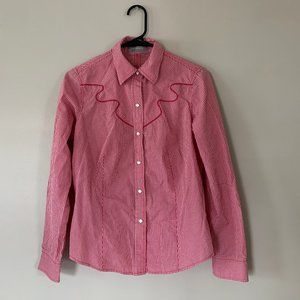 Vintage western gingham cowgirl shirt